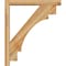 Ekena Millwork Merced Block Rough Sawn Bracket w/ Offset Brace, Western Red Cedar, 4"W x 24"D x 28"H BKT0402X24X28MRC05RWR - alternate 2